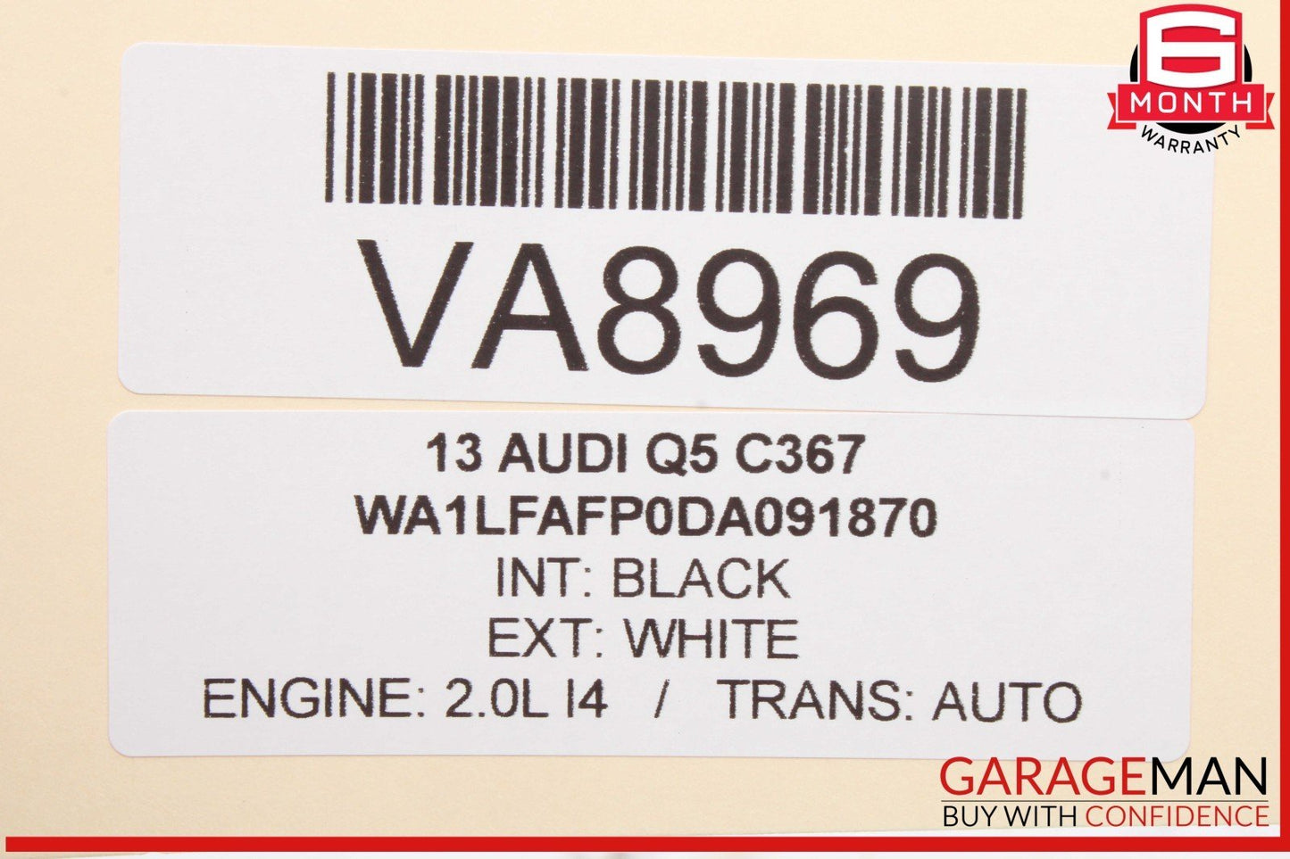 12-16 Audi Q5 SQ5 A6 A4 A5 Fuel Evap Vapor Charcoal Canister 8K0201801C OEM