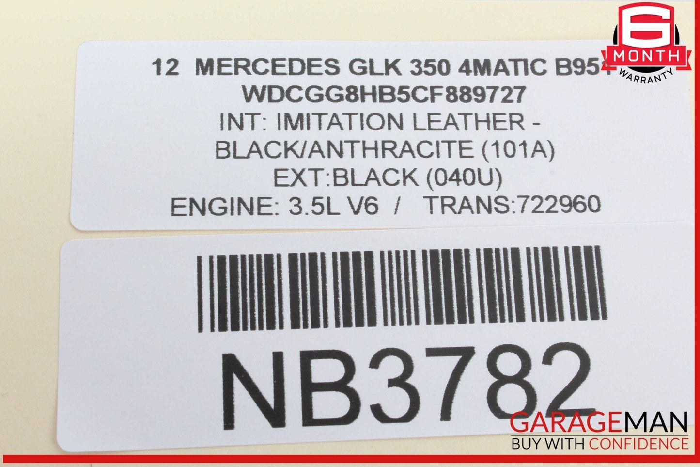 08-15 Mercedes X204 GLK350 4MATIC Panoramic Sunroof Sun Roof Motor Unit OEM