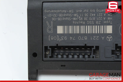 07-13 Mercedes W221 S550 Front Right Under Seat Control Module 2218707493 OEM