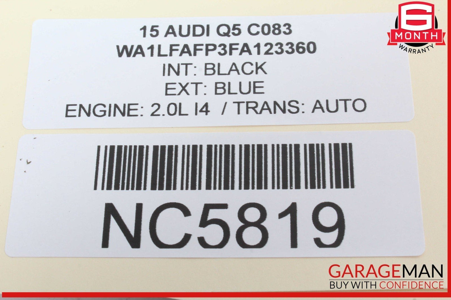 13-17 Audi Q5 Rear Trunk Back Door Liftgate Lock Latch Actuator 8R0827505 OEM