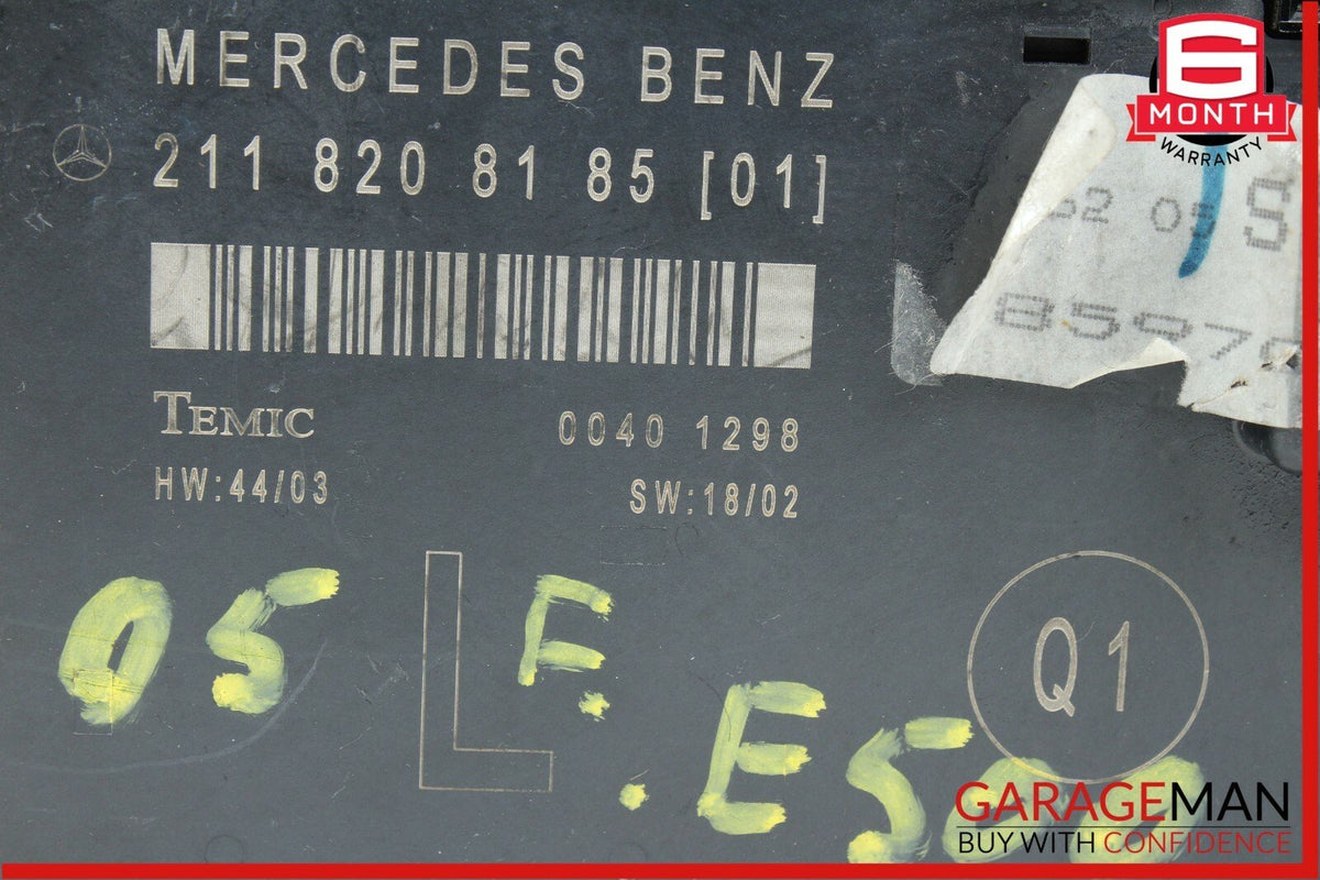 03-06 Mercedes W211 E500 E55 AMG Front Left Driver Side Door Control Module