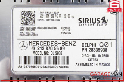 14-19 Mercedes W218 CLS550 Sirius Satellite Radio Receiver 2128705689 OEM