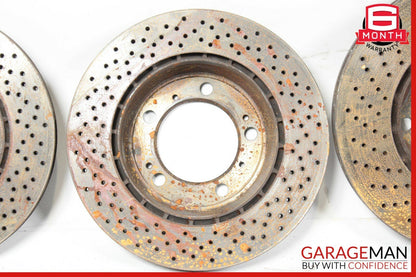 06-12 Porsche Cayman 987 Front & Rear Drilled Slotted Disc Brake Rotor Set of 4