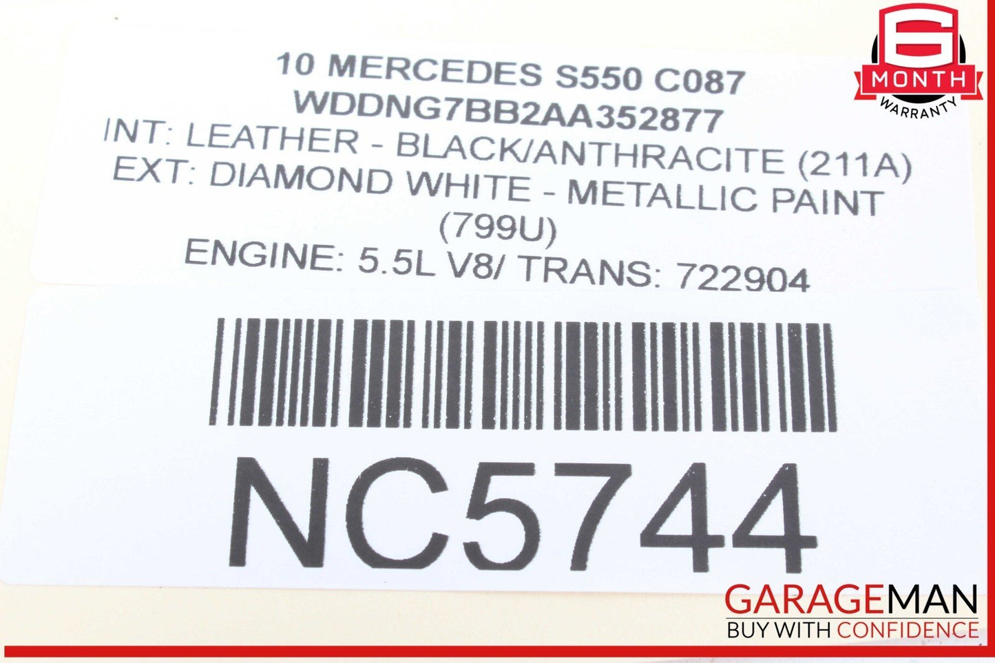 07-14 Mercedes W221 S550 CL550 Front Left Side Door Lock Switch 2218213051 OEM