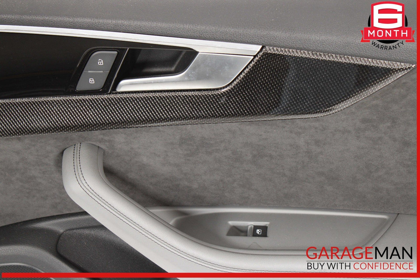 18-24 Audi S5 A5 RS5 Front Right Side Interior Door Panel Leather / Suede OEM