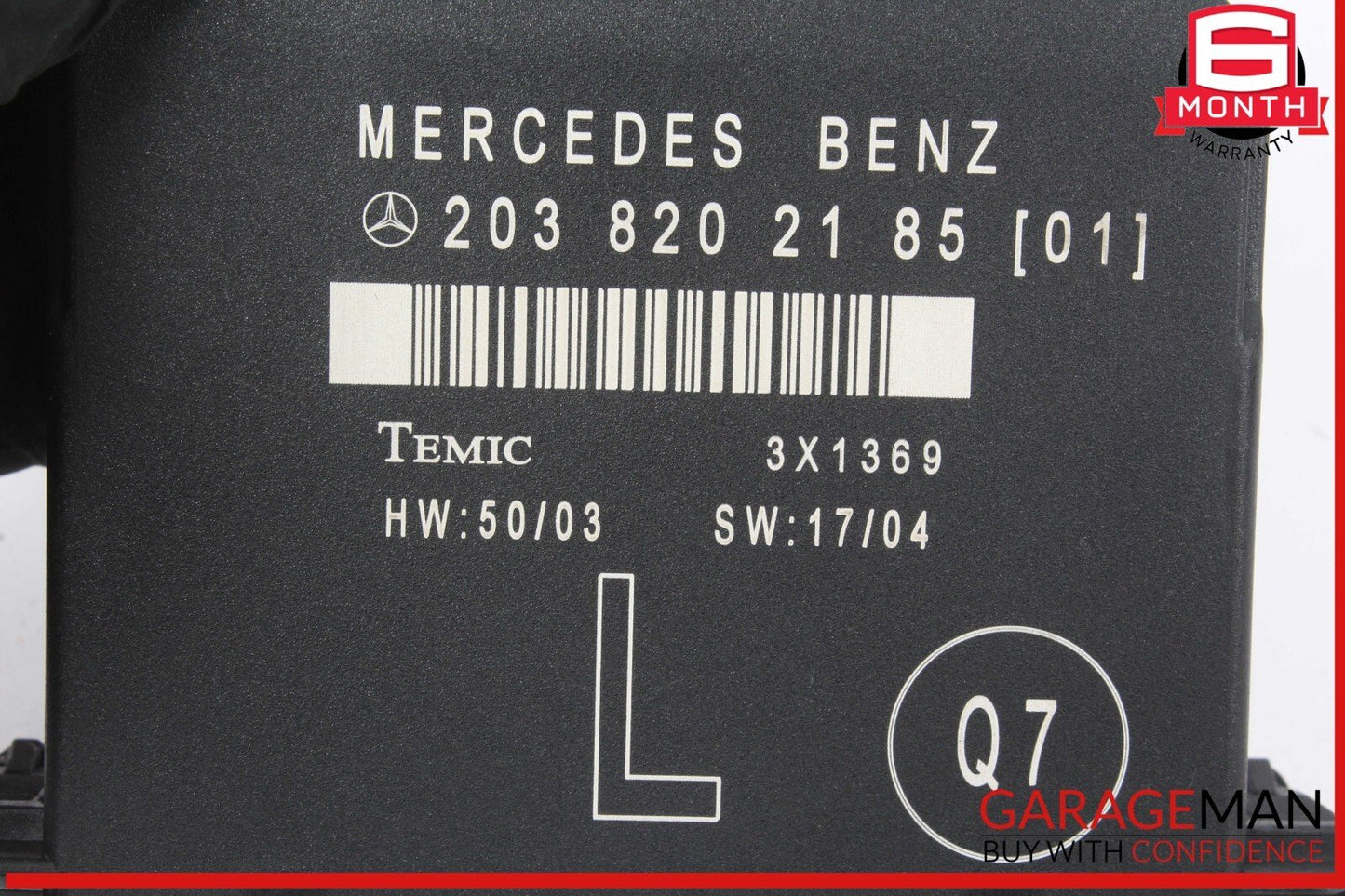 01-07 Mercedes W203 C230 C350 Rear Left Side Door Control Module 2038202185 OEM
