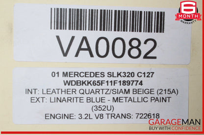 01-04 Mercedes R170 SLK320 SLK230 Trunk Lid Lock Latch Handle 1707500493 OEM