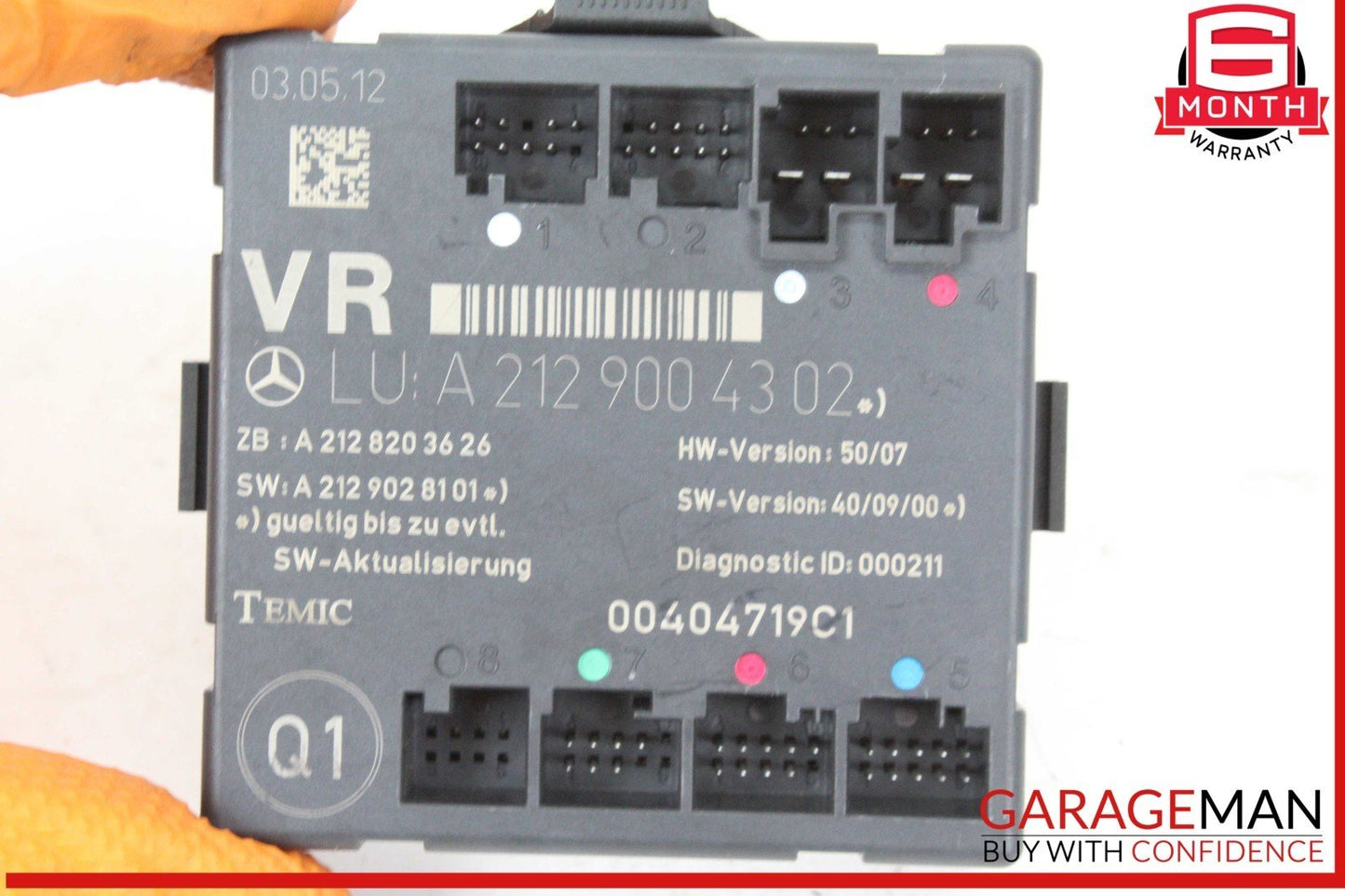 08-14 Mercedes W212 E350 Front Right Passenger Side Door Control Module Unit OEM