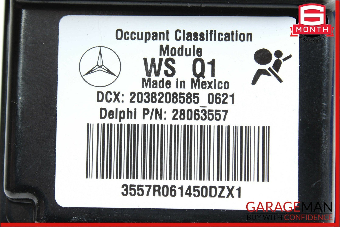 05-07 Mercedes W203 C230 Front Right Seat Occupancy Sensor Module SRS OEM