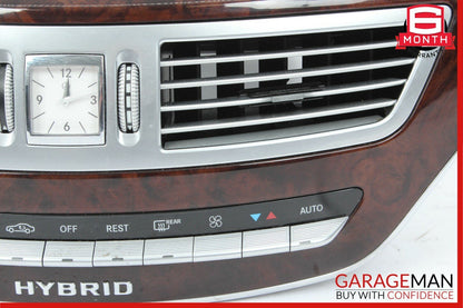 07-14 Mercedes S400 CL600 Center Dash Heater Switch Control Panel Assembly Wood