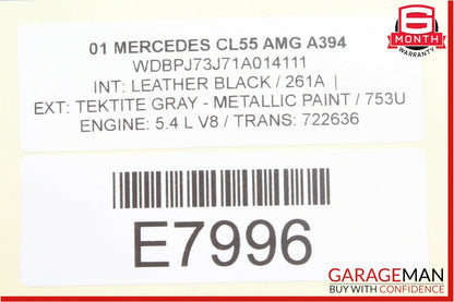 00-01 Mercedes W215 CL55 AMG Right Passenger Side Seat Belt Seatbelt Retractor