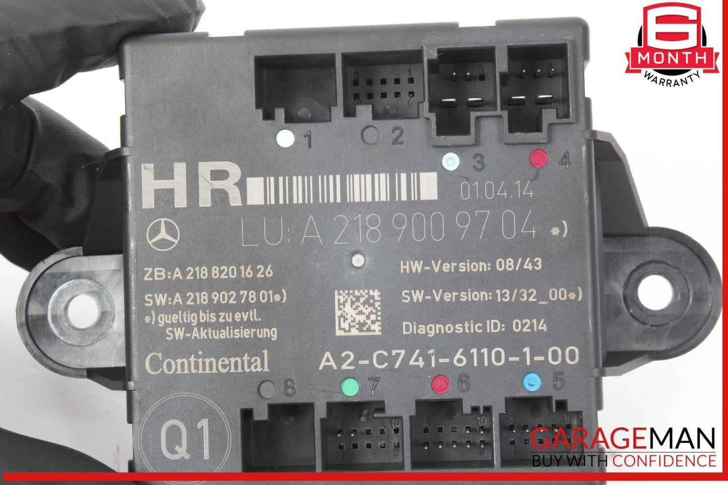 08-18 Mercedes X204 GLK350 Rear Right Passenger Side Door Control Module Unit
