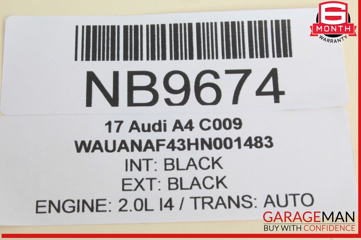17-24 Audi A4 Rear Right or Rear Left Side Door Control Module Unit 8W0959595A