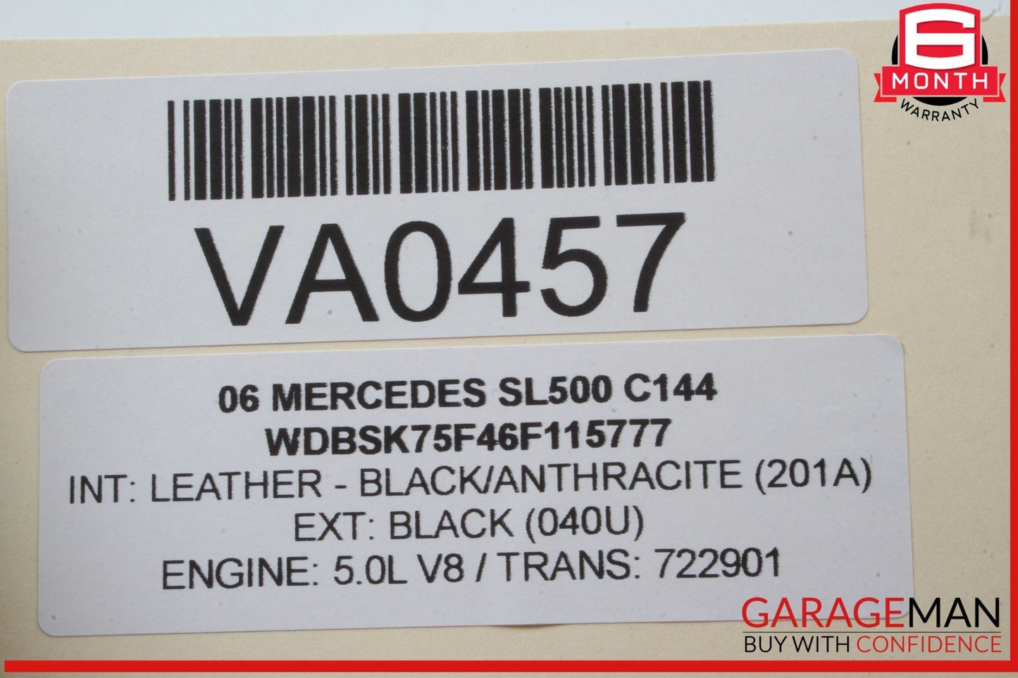 00-12 Mercedes R230 SL500 S500 Seat Vacuum Pump Reservoir Tank 2208050119 OEM