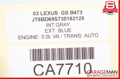 00-05 Lexus GS300 3.0L Tranny Transmission Gear Shaft Set OEM