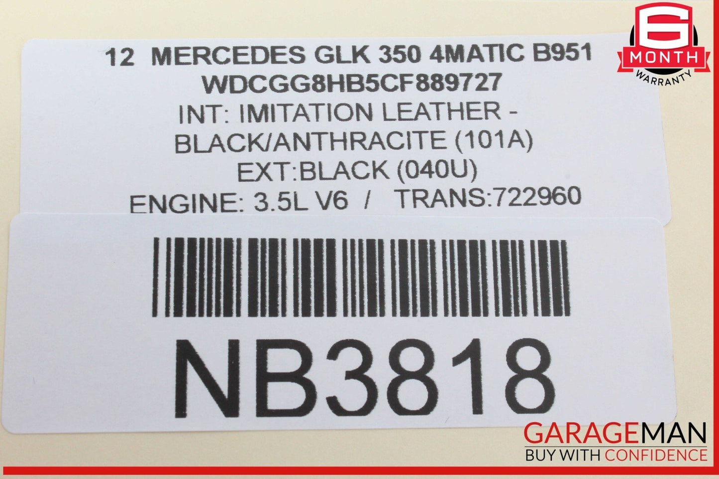10-15 Mercedes X204 GLK350 4MATIC Rear Left Door Lock Latch Actuator