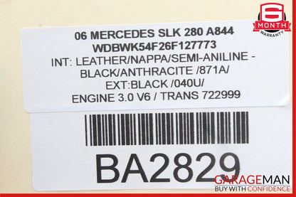 05-11 Mercedes R171 SLK280 Payment Guardian GPS Vehicle Tracking Device