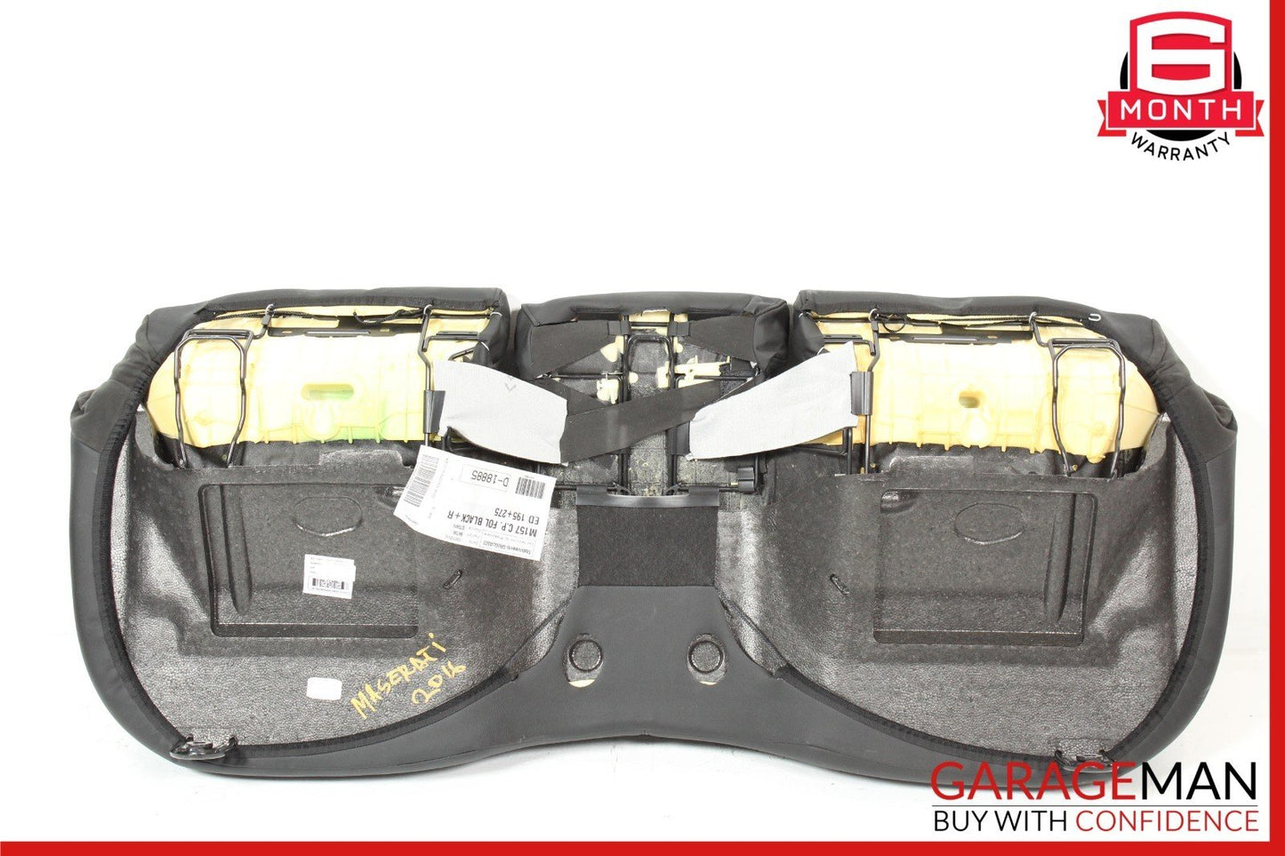 14-22 Maserati Ghibli M157 Rear Seat Cushion Lower Bottom Black OEM
