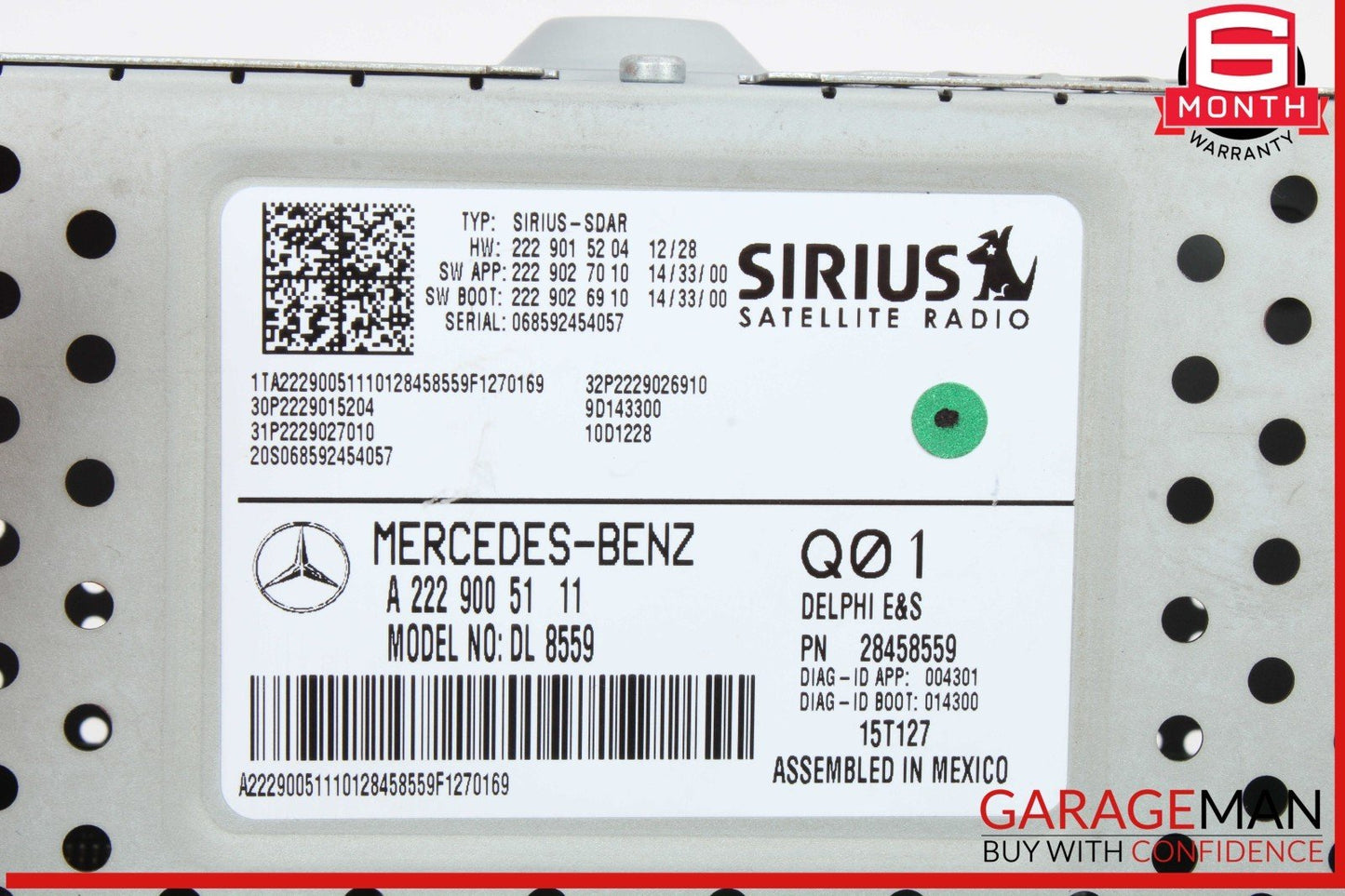 15-20 Mercedes W205 C300 4MATIC Satellite Radio Receiver Control Module Unit OEM