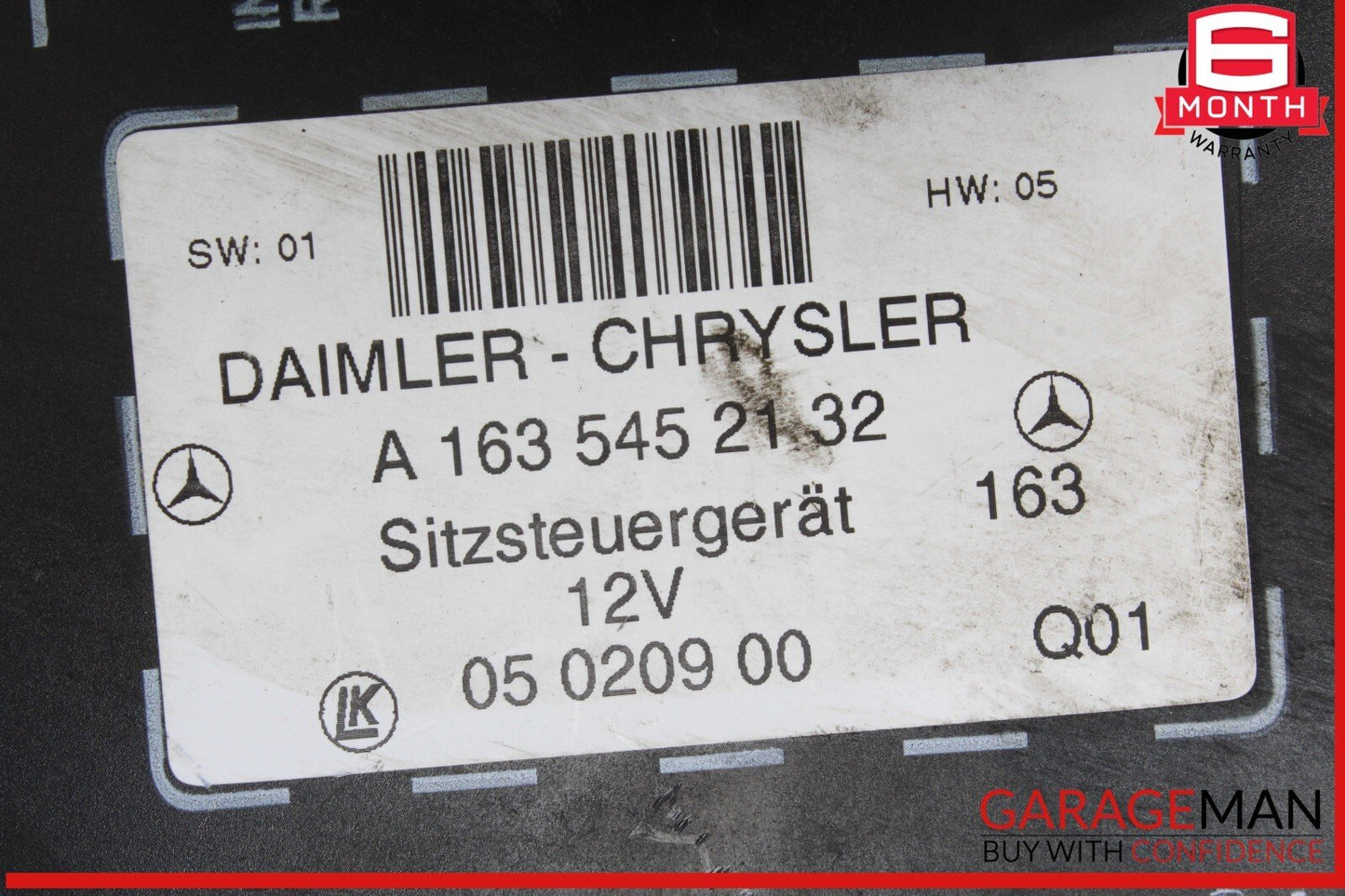 98-05 Mercedes W163 ML350 ML500 ML55 AMG Front Right / Left Seat Control Module