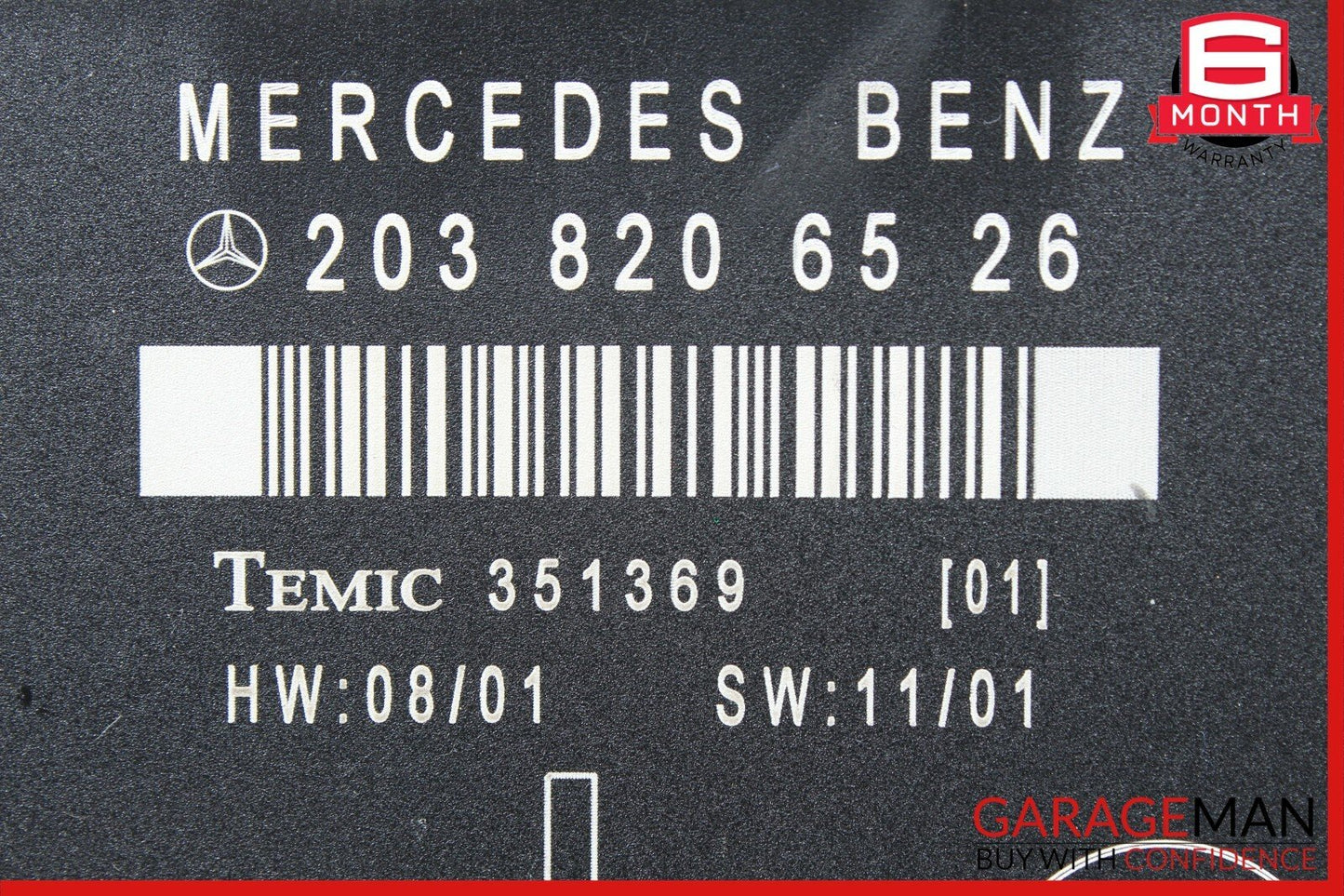 01-07 Mercedes W203 C320 C230 C240 Rear Left Side Door Control Module Unit OEM