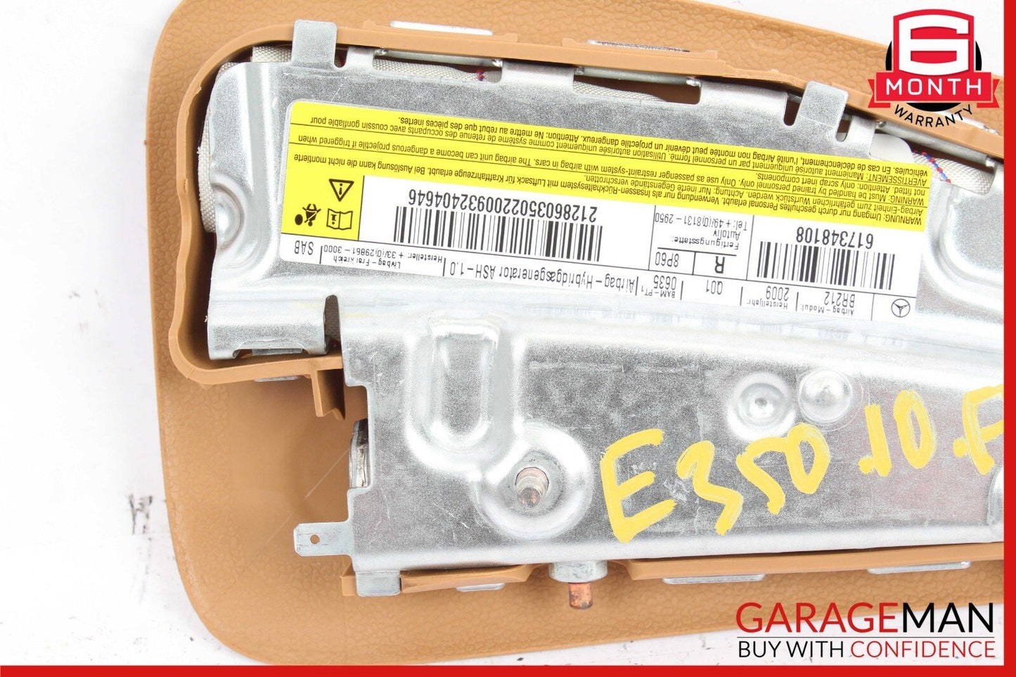 10-18 Mercedes W212 E350 CLS63 Front Right Side Seat Airbag Air Bag Brown OEM