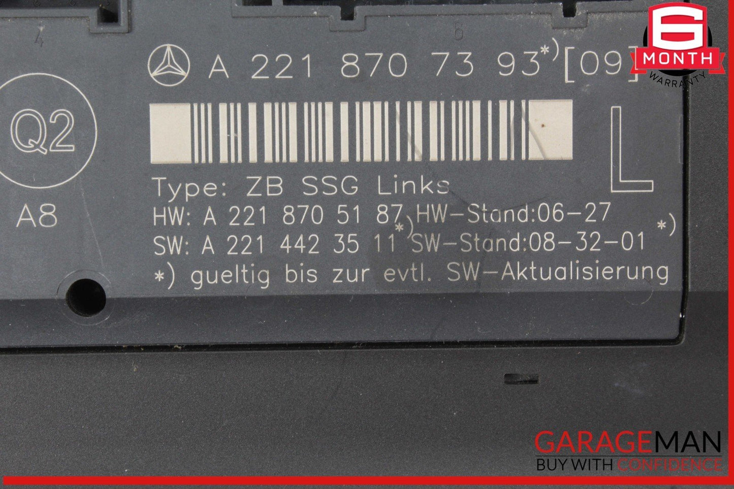 07-13 Mercedes W221 S550 S63 Front Left Driver Side Under Seat Control Unit OEM
