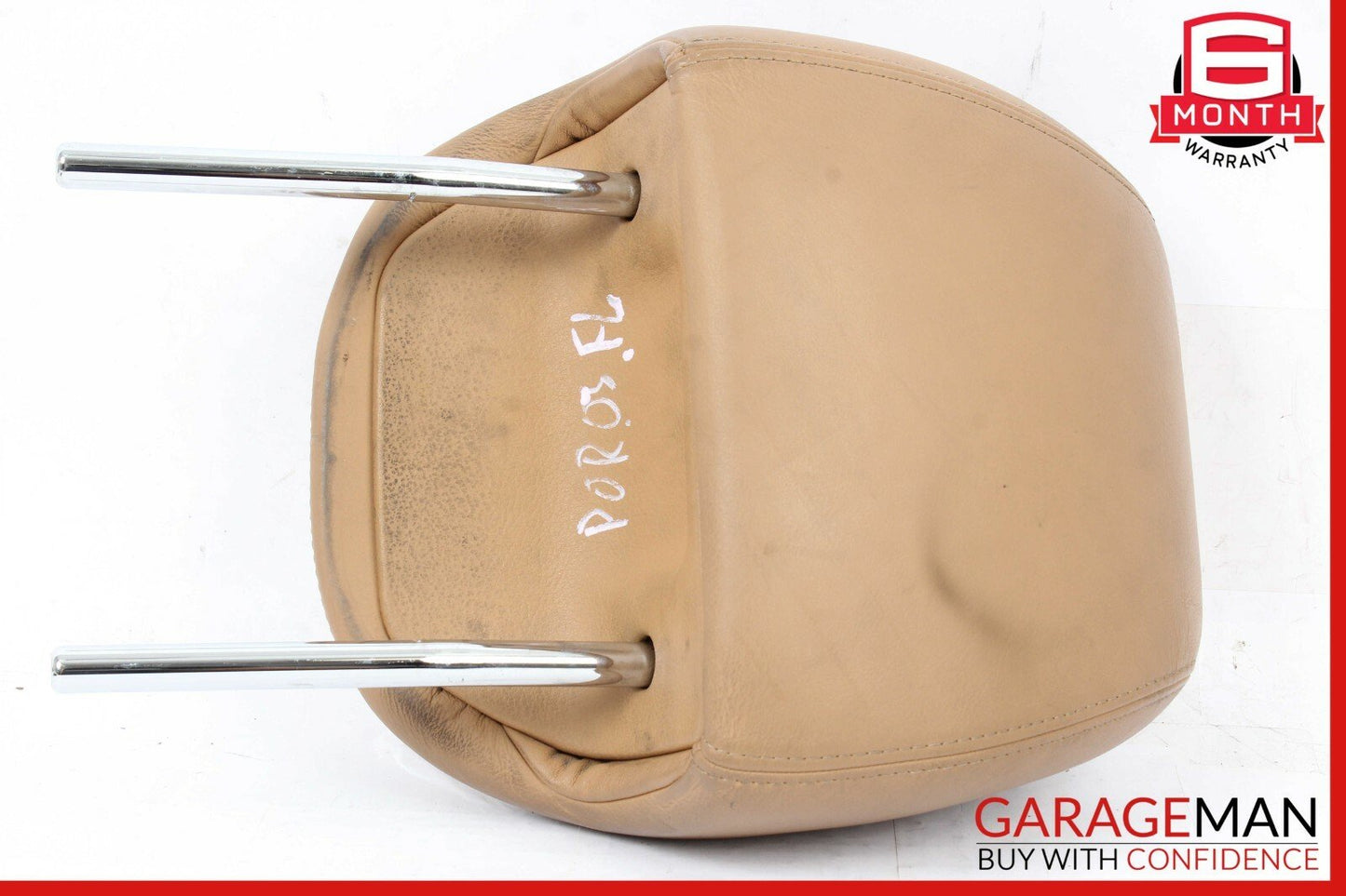 03-10 Porsche Cayenne 955 957 Front Left Side Seat Headrest Head Rest Beige