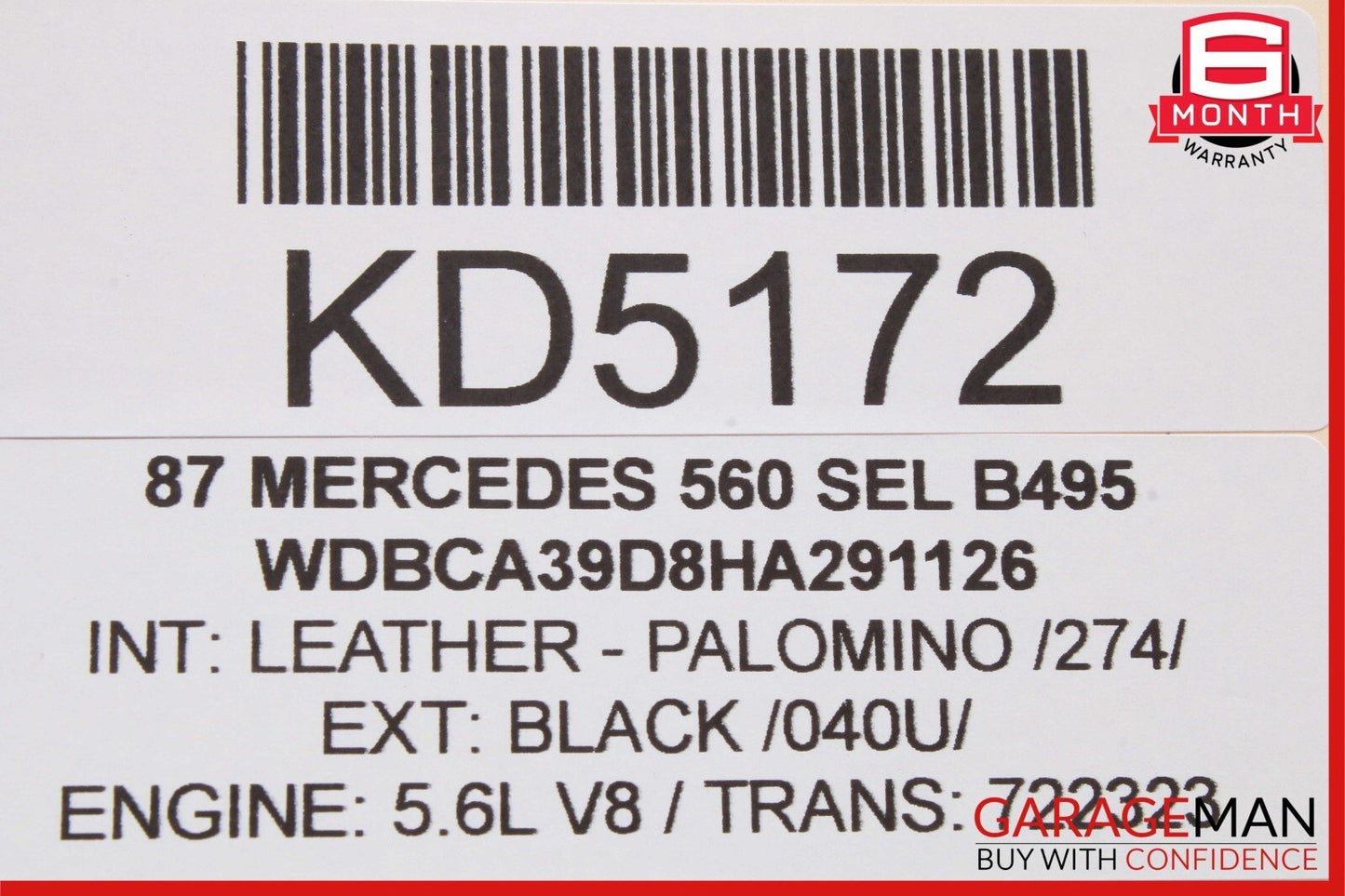 86-91 Mercedes W126 560SEL 300SEL Heated Rear Window Pane Switch 0008206110 OEM