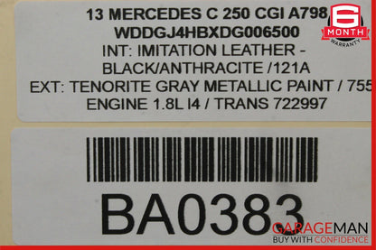 08-17 Mercedes X204 GLK350 C250 E350 Rear Overhead Dome Light Lamp Reading Map