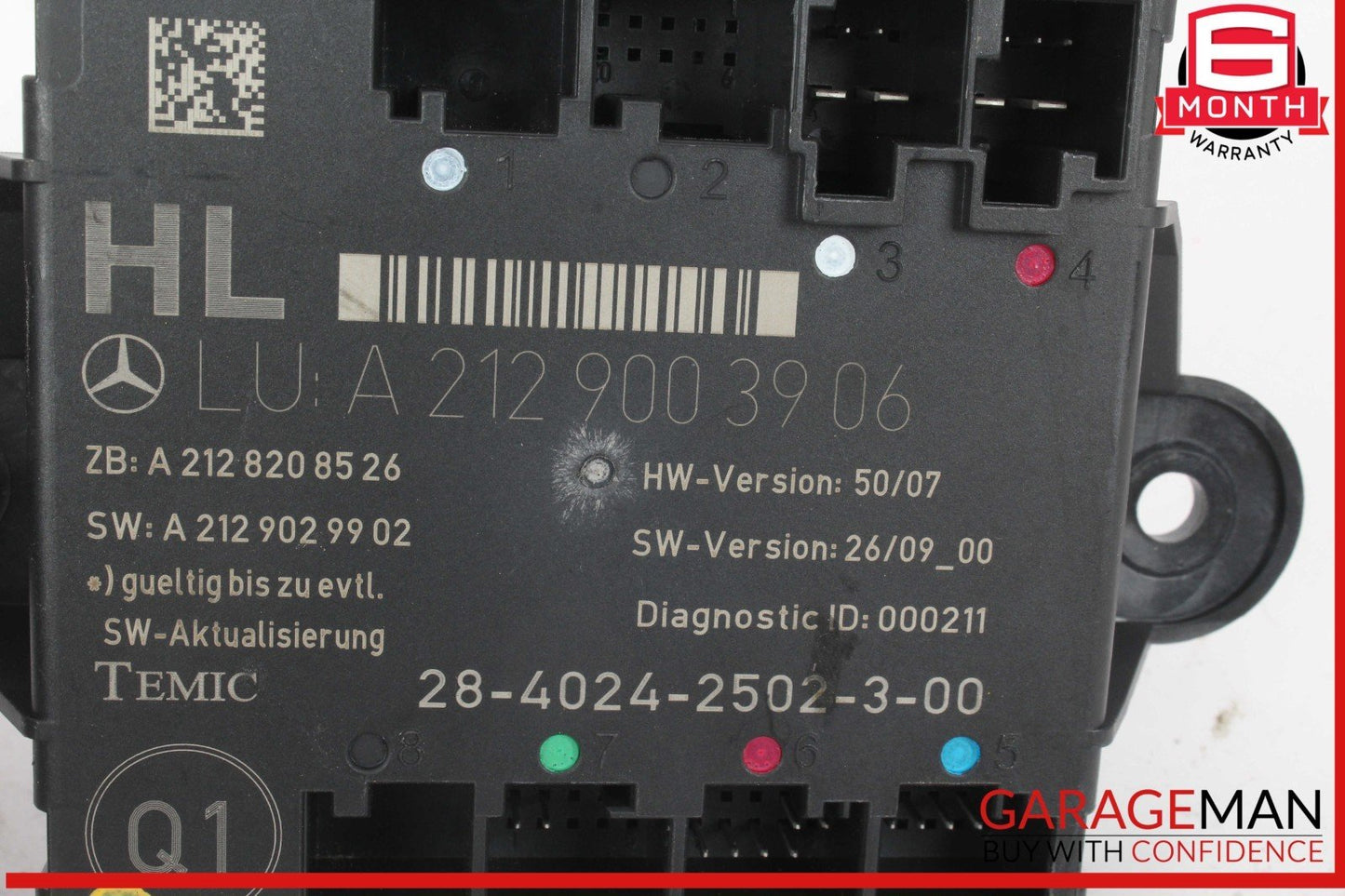 08-18 Mercedes W204 C300 Rear Left Side Door Control Module 2129003906 OEM