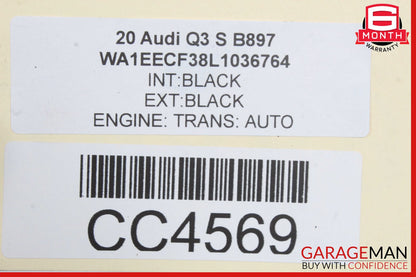 19-24 Audi Q3 Rear Subframe Sub Frame Crossmember Cross Member OEM