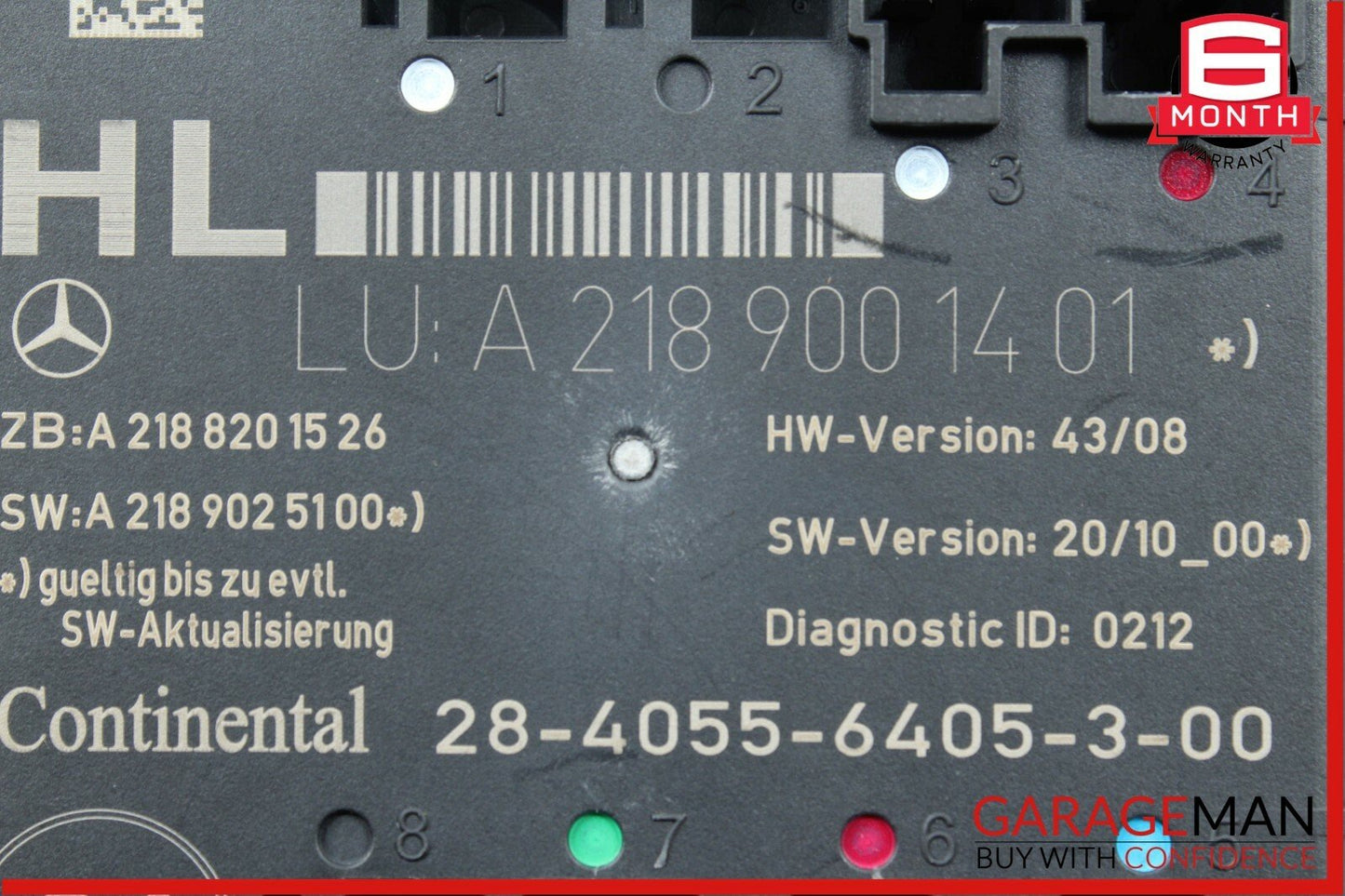 08-14 Mercedes W204 C250 C350 Rear Left Driver Side Door Control Module