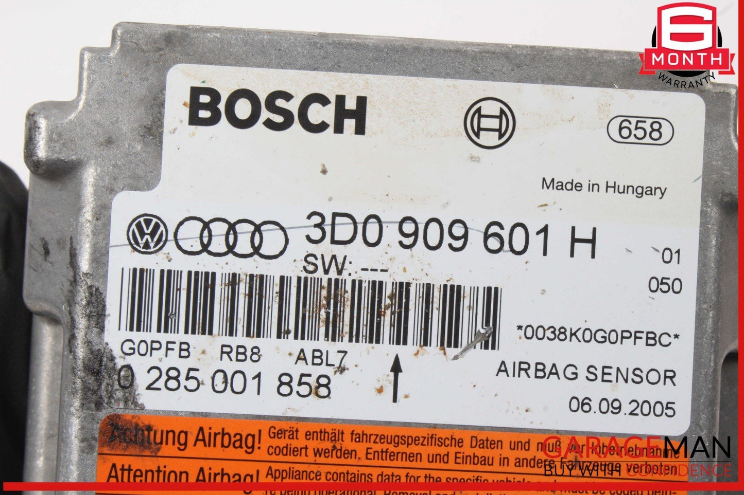 03-10 Porsche Cayenne 955 957 Crash Sensor Control Module Unit 3D0909601D OEM