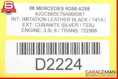07-12 Mercedes W251 R350 GL450 Front Right Side Door Window Regulator Motor OEM