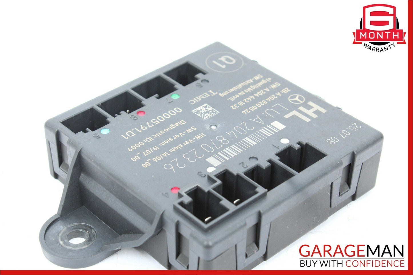 08-14 Mercedes W204 C280 C350 Rear Left Side Door Control Module 2048702326 OEM