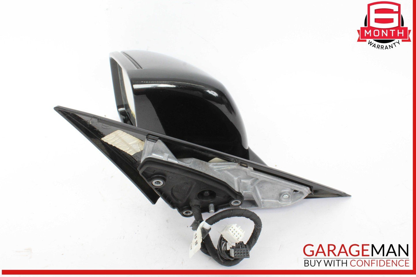 14-16 Mercedes W212 E350 Front Left Side Door Rear View Mirror w/ Blind Spot