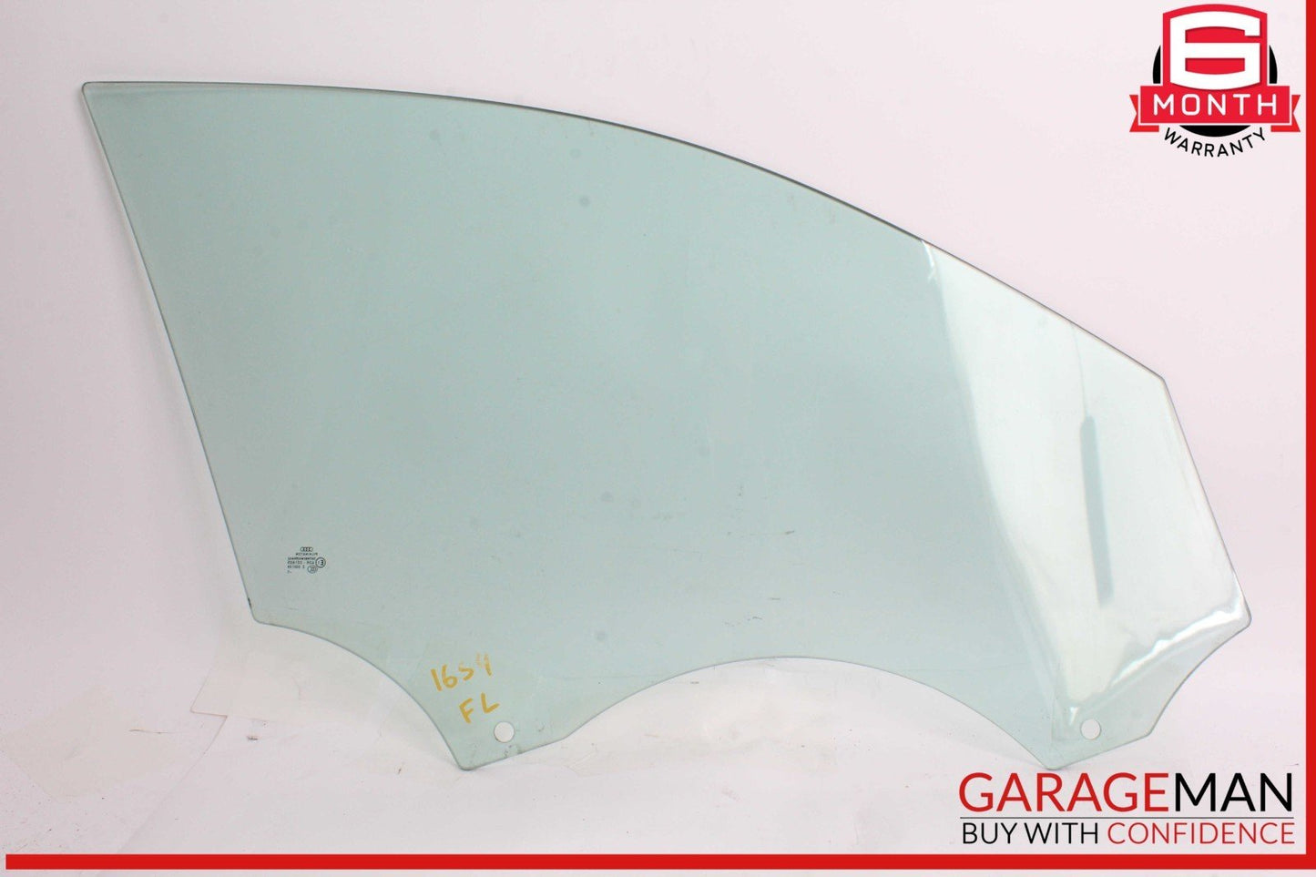 09-16 Audi S4 A4 Front Left Driver Side Door Window Glass 43R001605 OEM
