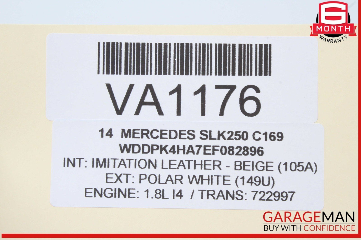 12-20 Mercedes R172 SLK250 Front Right Side Sun Visor Shade Sunvisor Cover OEM