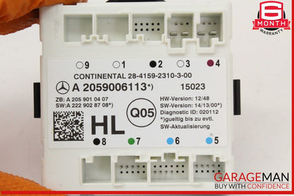 15-18 Mercedes W205 C300 Rear Left Driver Side Door Control Module Unit OEM