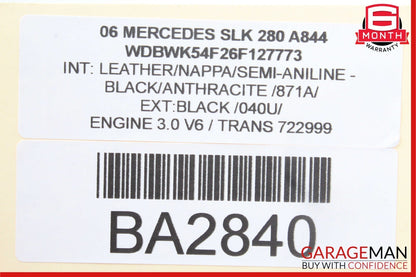 05-11 Mercedes R171 SLK280 SLK350 Rear Right Side Hard Top Hinge Flap Trim Cover