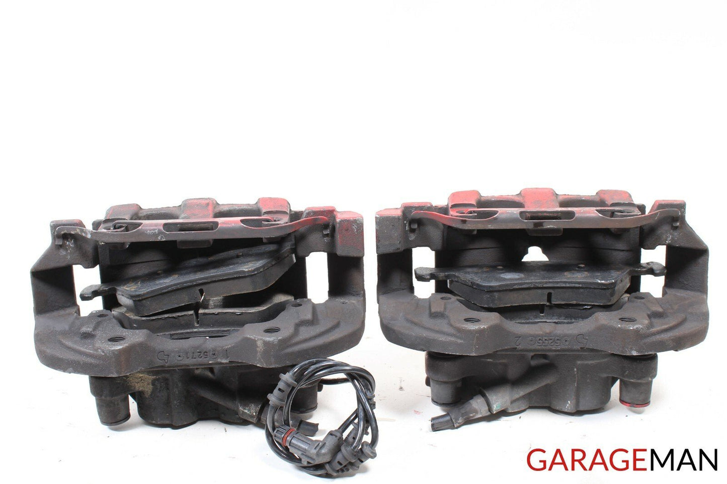 06-09 Mercedes W164 ML500 GL450 Front Left And Right Side Brake Calipers Set Red