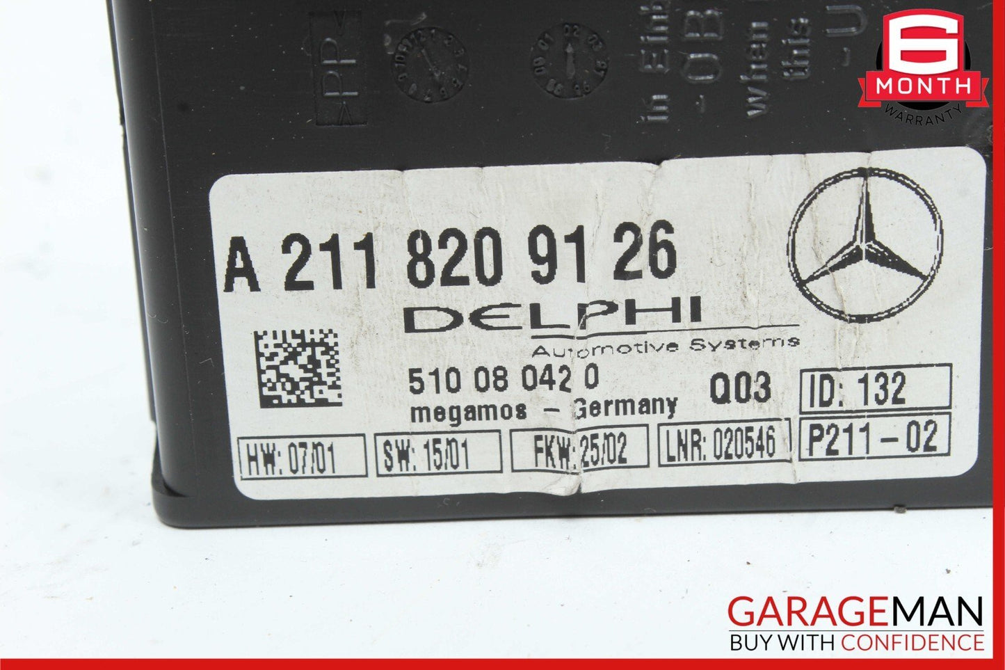 00-08 Mercedes R230 SL500 S430 Anti Theft Control Alarm Module 2118209126 OEM