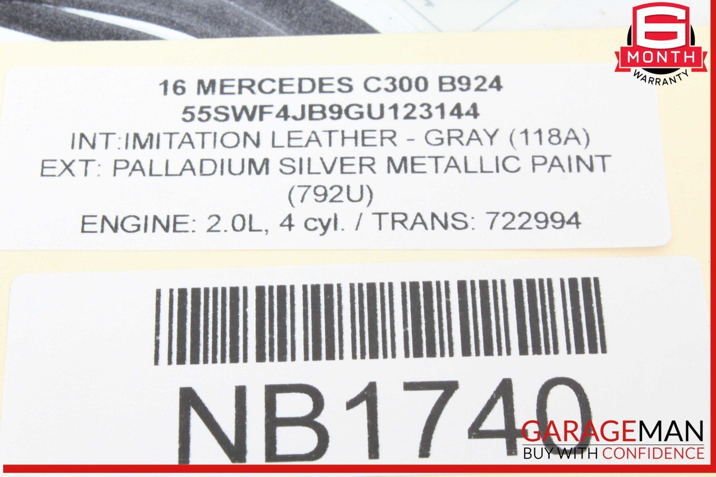 08-20 Mercedes W205 C300 Rear Left or Right Lower Suspension Control Arm OEM
