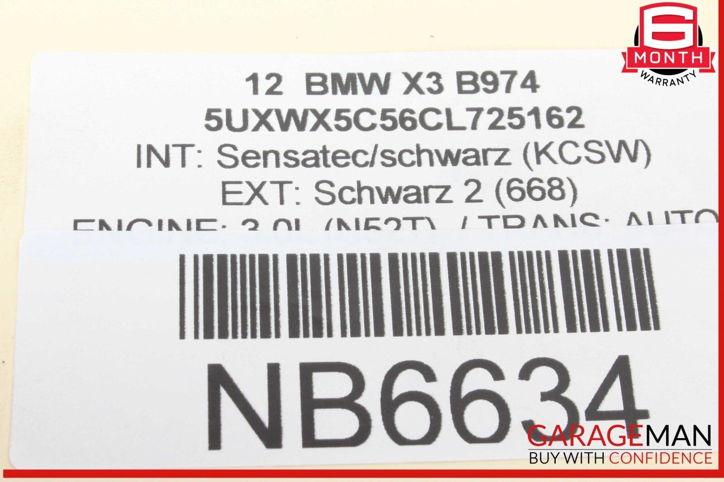11-17 BMW X3 Rear Left or Rear Right Side Forward Upper Control Arm 6786991 OEM