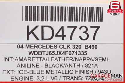 03-09 Mercedes W209 CLK320 Rear Right / Left Door Window Regulator Switch Button