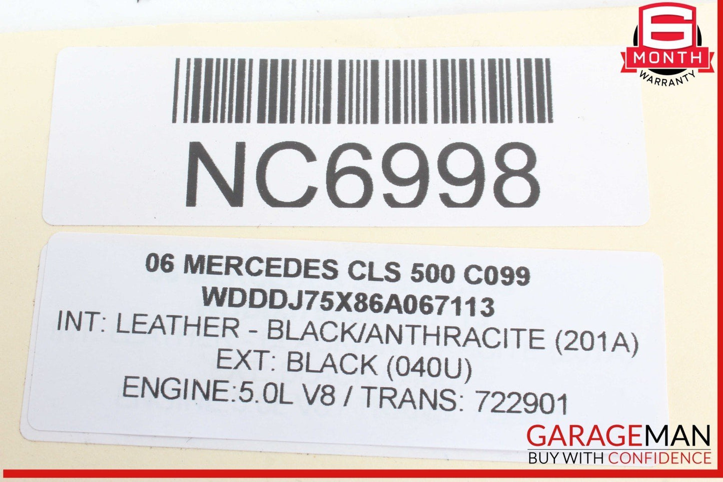 03-09 Mercedes W219 CLS500 Crash Impact Sensor 0018209326 OEM