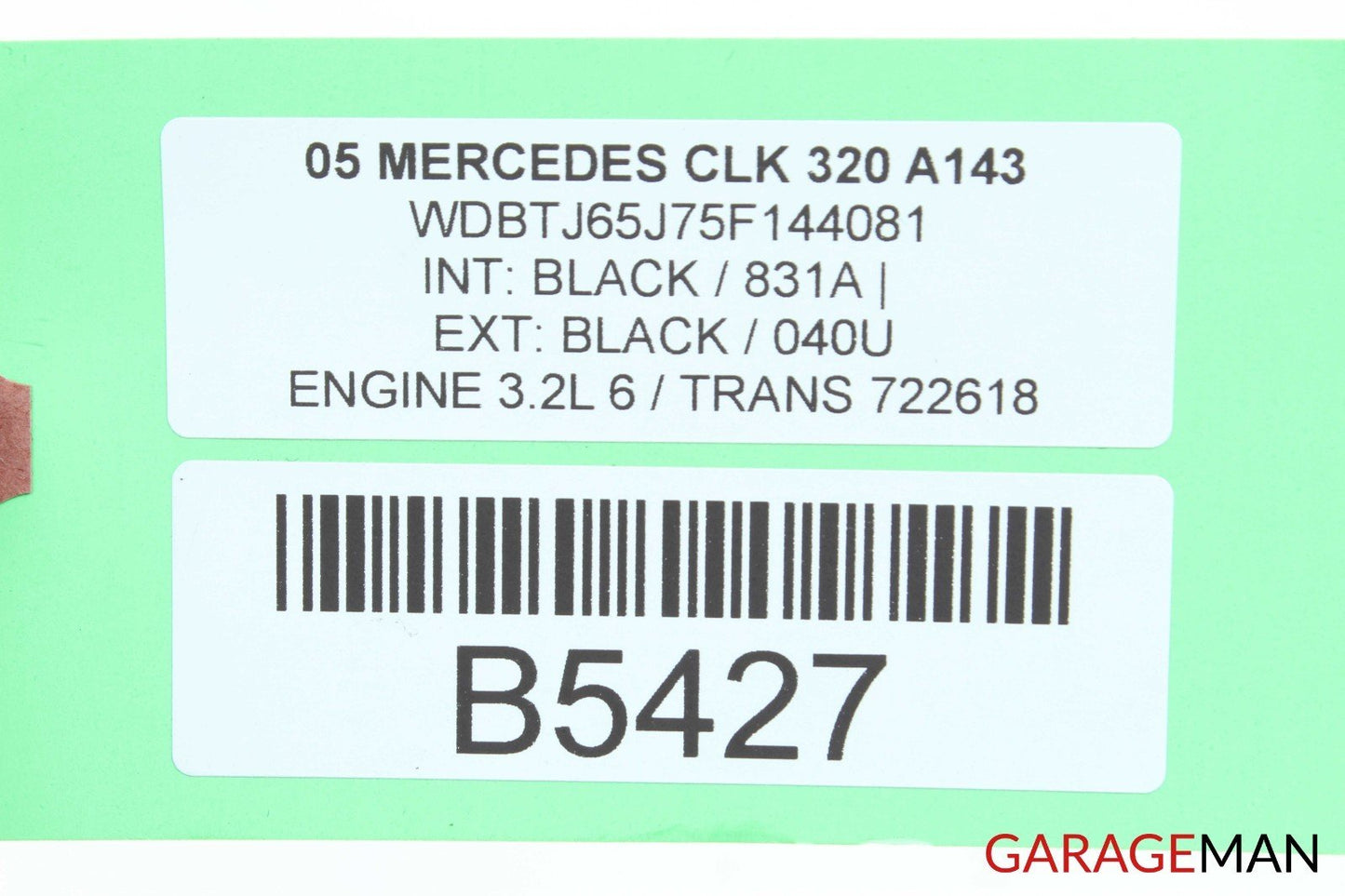 01-07 Mercedes W209 CLK320 C230 Exhaust Valve Sensor Module Unit 2038000178 OEM
