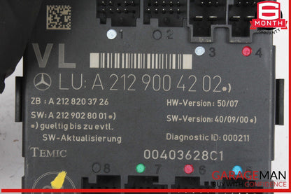 08-18 Mercedes W204 C250 Front Left Driver Side Door Control Module Unit OEM