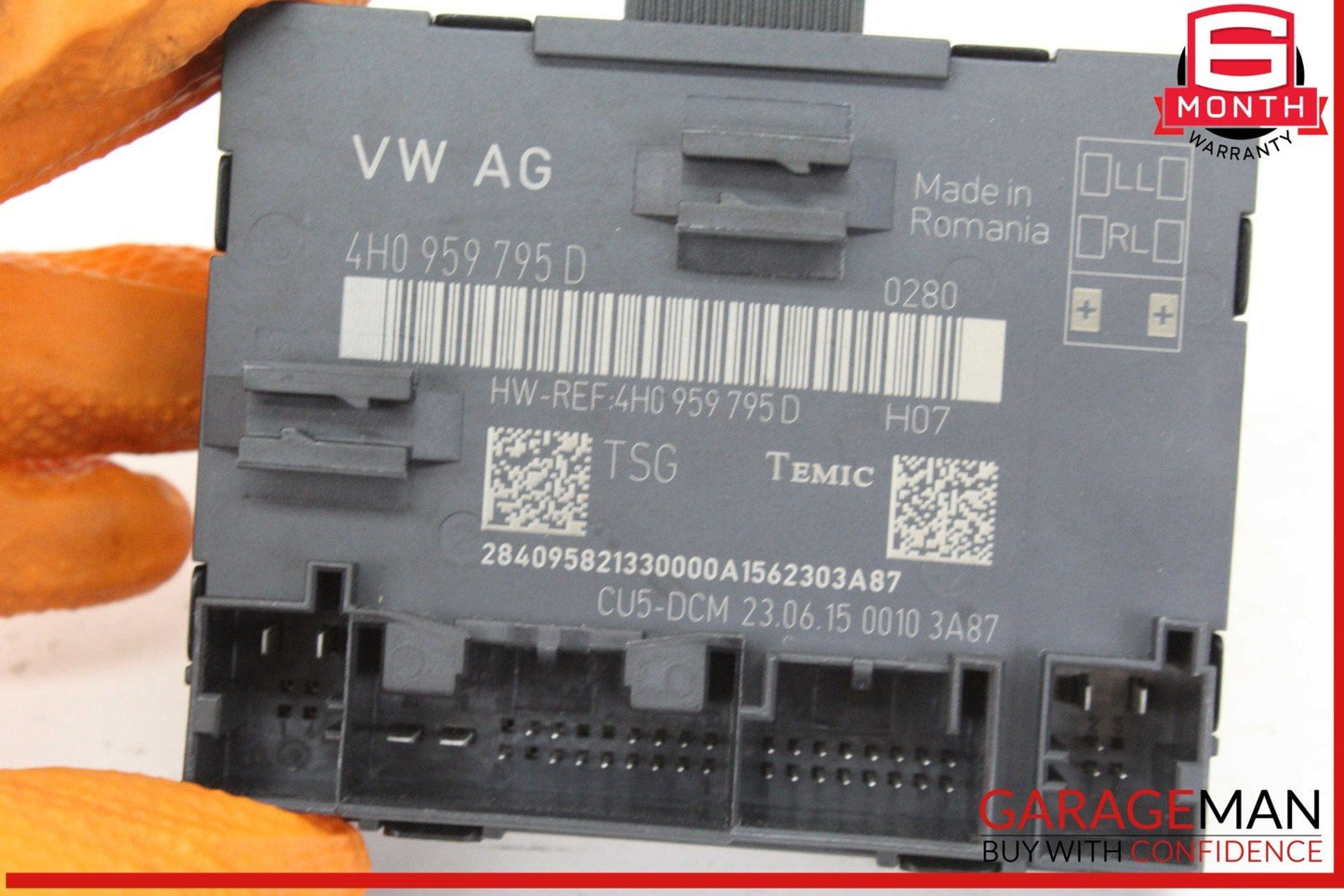 2011-2018 Audi A8 Rear Left/Right Door Control Module 4H0959795D Genuine